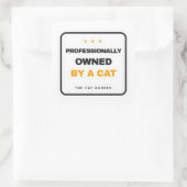 Professionally Owned By A Cat Funny Sticker (Tas)