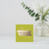 	ProfessionalModern Lime Green Elegant Vierkante Visitekaartje (Staand voorkant)