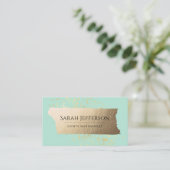 	ProfessionalNeo Mint Modern Elegant Minimalist  Visitekaartje (Staand voorkant)