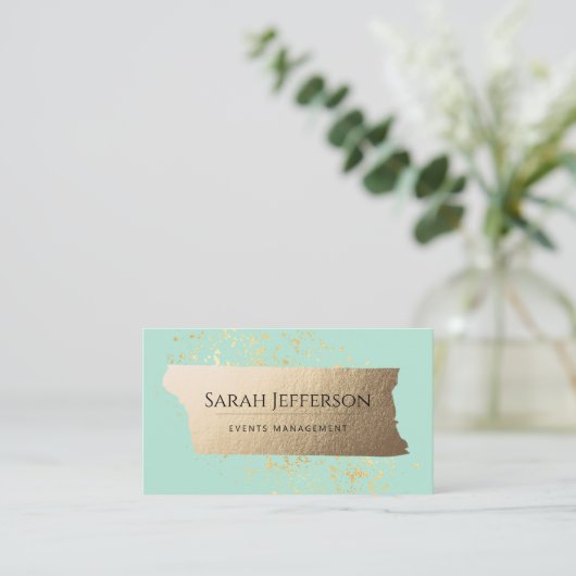 	ProfessionalNeo Mint Modern Elegant Minimalist  Visitekaartje (Staand voorkant)