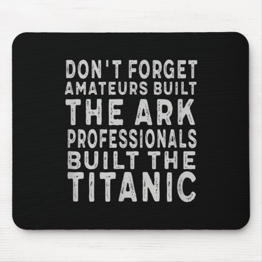 Professionals bouwden de Titanic met inspirerende  Muismat (Voorkant)