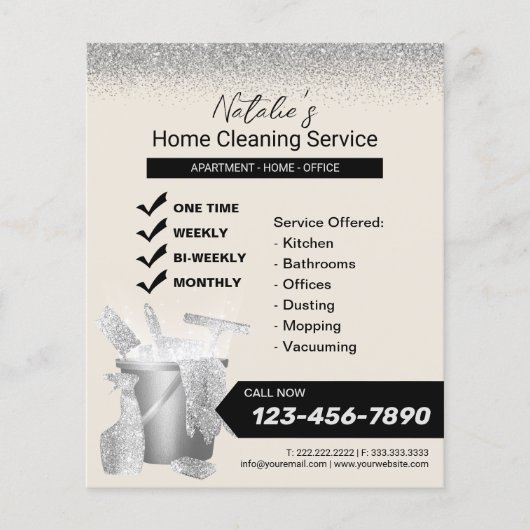 Professionals die de schoonmaakmaden maken flyer (Voorkant)