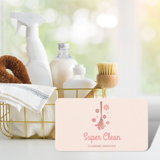 Professionals die Logo Retro-ruimte opschonen Visitekaartje