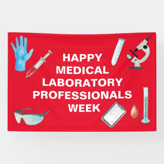 Professionals van medische laboratoria Lab Week Spandoek (Horizontaal)