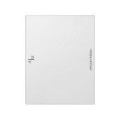 Professioneel 2 monogram Simple Minimal Black Notitieblok (Linkerzijde)