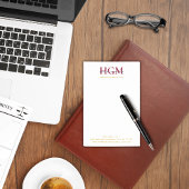 Professioneel 3 Letter Monogram Bourgogne Navy Gol Post-it® Notes