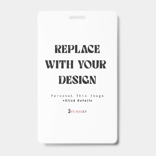Professioneel 3" x 5" Badge id (Voorzijde)