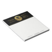 Professioneel 3D gouden medisch Caduceus embleem Notitieblok (Schuin)