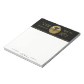 Professioneel 3D gouden medisch Caduceus embleem Notitieblok (Linkerzijde)