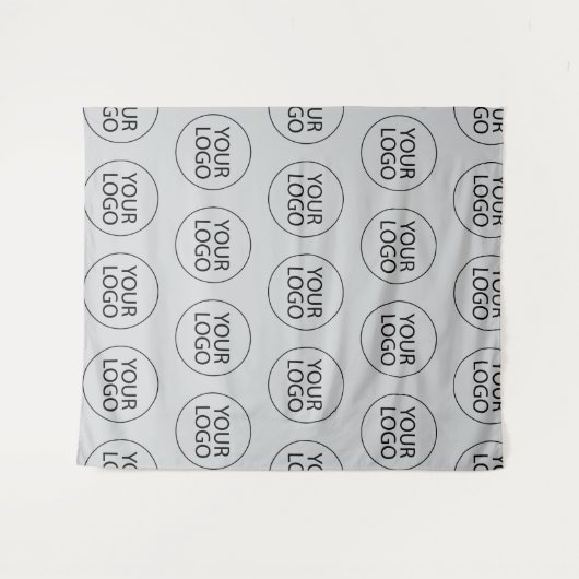 Professioneel Aangepast Bedrijf Logo Business Grey Wandkleed (Voorkant (horizontaal))