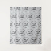 Professioneel Aangepast Bedrijf Logo Business Grey Wandkleed (Voorkant)