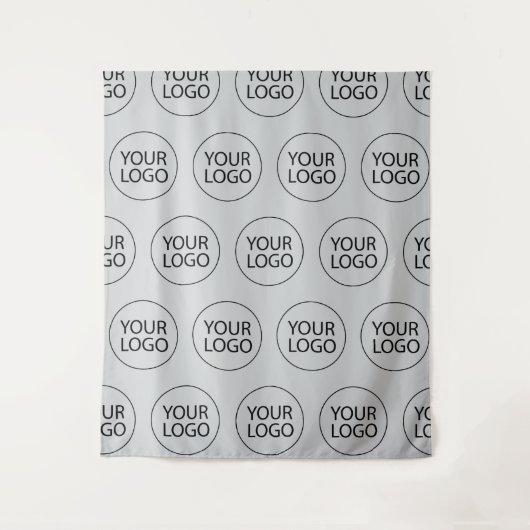 Professioneel Aangepast Bedrijf Logo Business Grey Wandkleed (Voorkant)