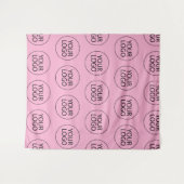 Professioneel Aangepast Bedrijf Logo Business Pink Wandkleed (Voorkant (horizontaal))