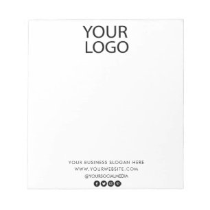 Professioneel Aangepast Bedrijf Logo Business Wit Notitieblok