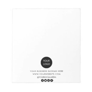 Professioneel Aangepast Bedrijf Logo Business Wit Notitieblok