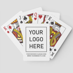 Professioneel Aangepast Bedrijf Logo Business Wit Pokerkaarten
