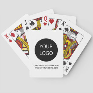 Professioneel Aangepast Bedrijf Logo Business Wit Pokerkaarten