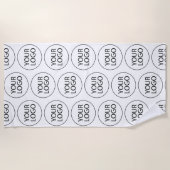 Professioneel Aangepast Bedrijf Logo Business Wit Strandlaken (Voorkant)