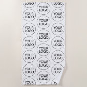 Professioneel Aangepast Bedrijf Logo Business Wit Strandlaken (Voorkant)