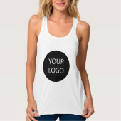 Professioneel Aangepast Bedrijf Logo Business Wit Tanktop (Voorkant)