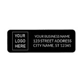 Professioneel Aangepast Bedrijf Logo Business Zwar Etiket (Voorkant)