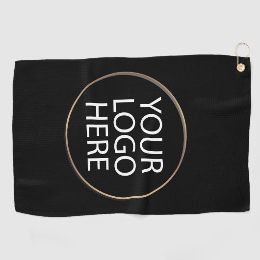 Professioneel Aangepast Bedrijf Logo Business Zwar Golfhanddoek (Horizontaal)