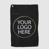 Professioneel Aangepast Bedrijf Logo Business Zwar Golfhanddoek (Voorkant)