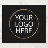 Professioneel Aangepast Bedrijf Logo Business Zwar Likeurfles Etiket (Enkel label)