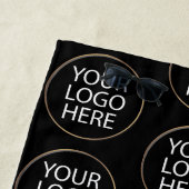 Professioneel Aangepast Bedrijf Logo Business Zwar Strandlaken (In situ)