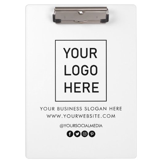 Professioneel Aangepast Bedrijf Logo Tekst Bedrijf Klembord (Voorkant)