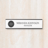 Professioneel aangepast bedrijfslogo deurbordje (Voorkant)