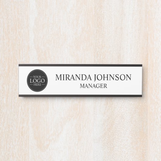 Professioneel aangepast bedrijfslogo deurbordje (Voorkant)