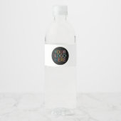 Professioneel Aangepast Bedrijfslogo Zakelijk Wit Waterfles Etiket (Voorkant)