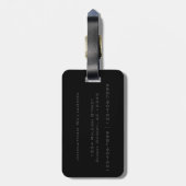 Professioneel, aangepast Label met monogram reisbl Bagagelabel (Achterkant verticaal)