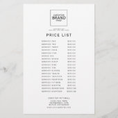 Professioneel aangepast logo eenvoudig prijs servi flyer (Achterkant)