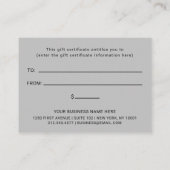 Professioneel aangepast logo | Eenvoudige cadeaubo Kortingskaartje (Achterkant)