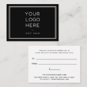 Professioneel aangepast logo | Eenvoudige cadeaubo Kortingskaartje (Voorkant / Achterkant)