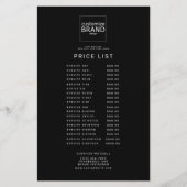 Professioneel aangepast logo zwart prijs service l flyer (Voorkant)