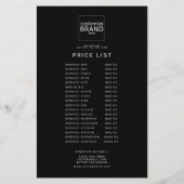 Professioneel aangepast logo zwart prijs service l flyer (Achterkant)