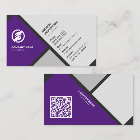 Professioneel, aangepast visitekaartje (Voorkant / Achterkant)