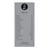 Professioneel aangepaste logo Prijslijst  Reclamekaart (Voorkant)