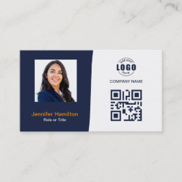 Professioneel aangepaste QRCode-foto donkerblauw o Visitekaartje