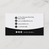 Professioneel aangepaste QRCode-foto zwart-wit Visitekaartje (Achterkant)