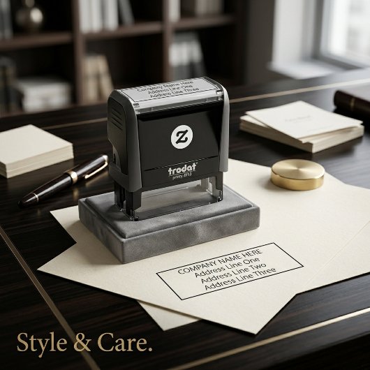 Professioneel aangepaste stempel voor kantoor naam