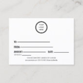 Professioneel Aangepaste Zakelijke Categorie Certi Visitekaartje (Achterkant)