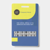 Professioneel Aanpasbare Naam & Barcode Personeel Badge (Achterkant)