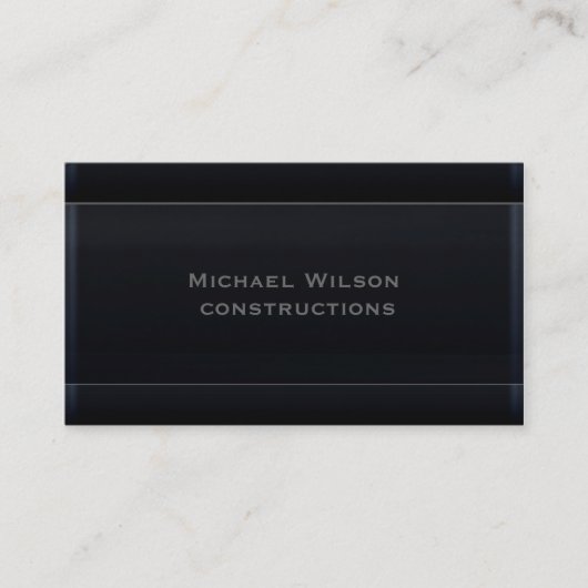 Professioneel aantrekkelijk elegant zwart visitekaartje (Voorkant)