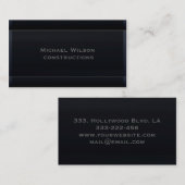 Professioneel aantrekkelijk elegant zwart visitekaartje (Voorkant / Achterkant)