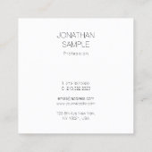 Professioneel aantrekkelijk gestroomlijnd, modern vierkante visitekaartje (Achterkant)
