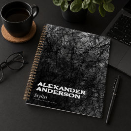 Professioneel Abstract Minimaal Zwart Krabbel Planner